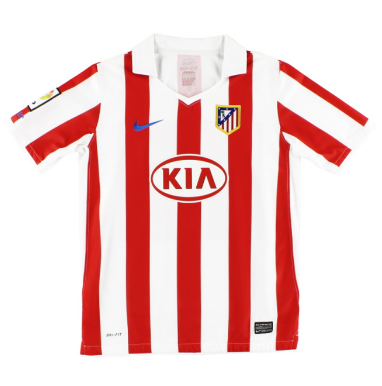 2010 Atletico Madrid Retro Home Kit Soccer Jersey